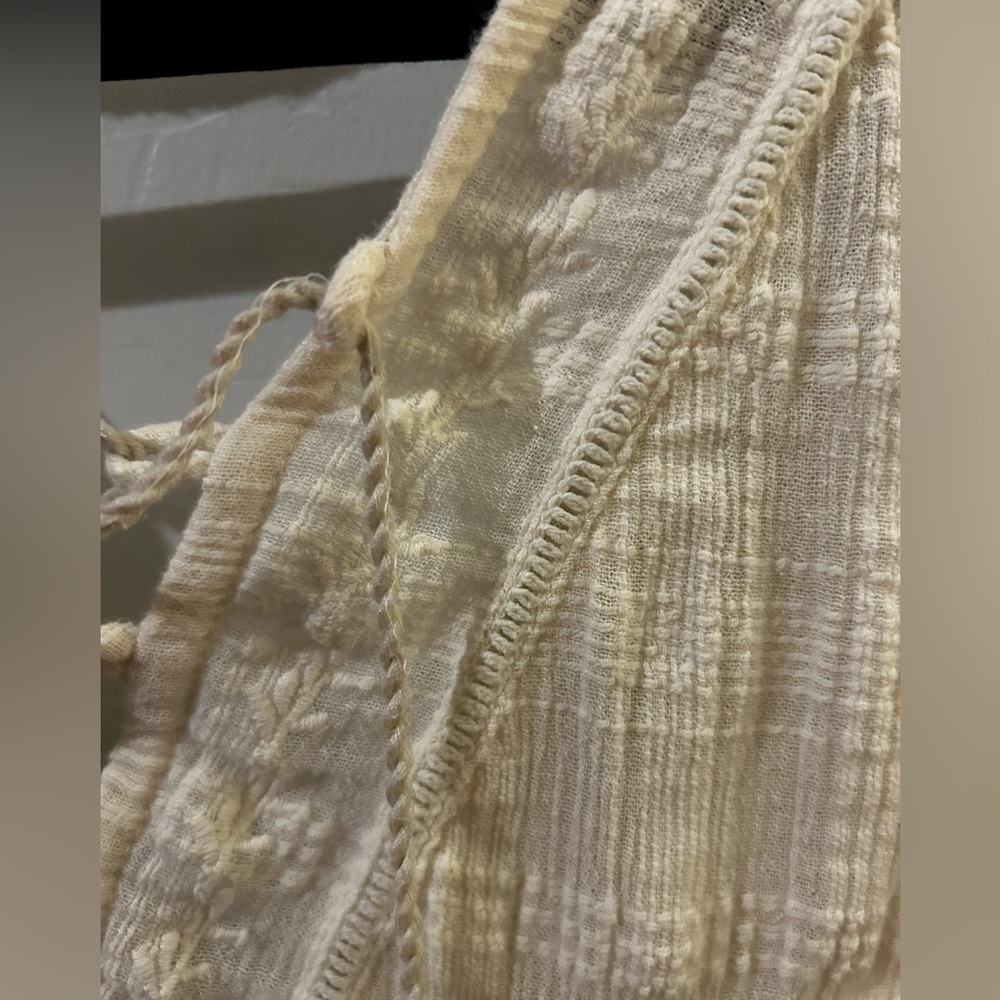 Lucky Brand Cream Sleeveless textured tank Top size 1X knit & woven - Picture 4 of 15